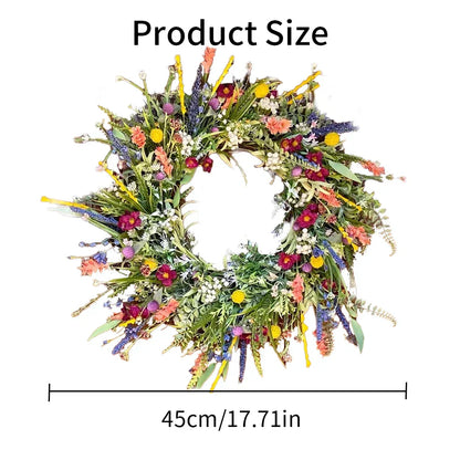 Beautiful Fake Flower Wreath for Front Door Decoration