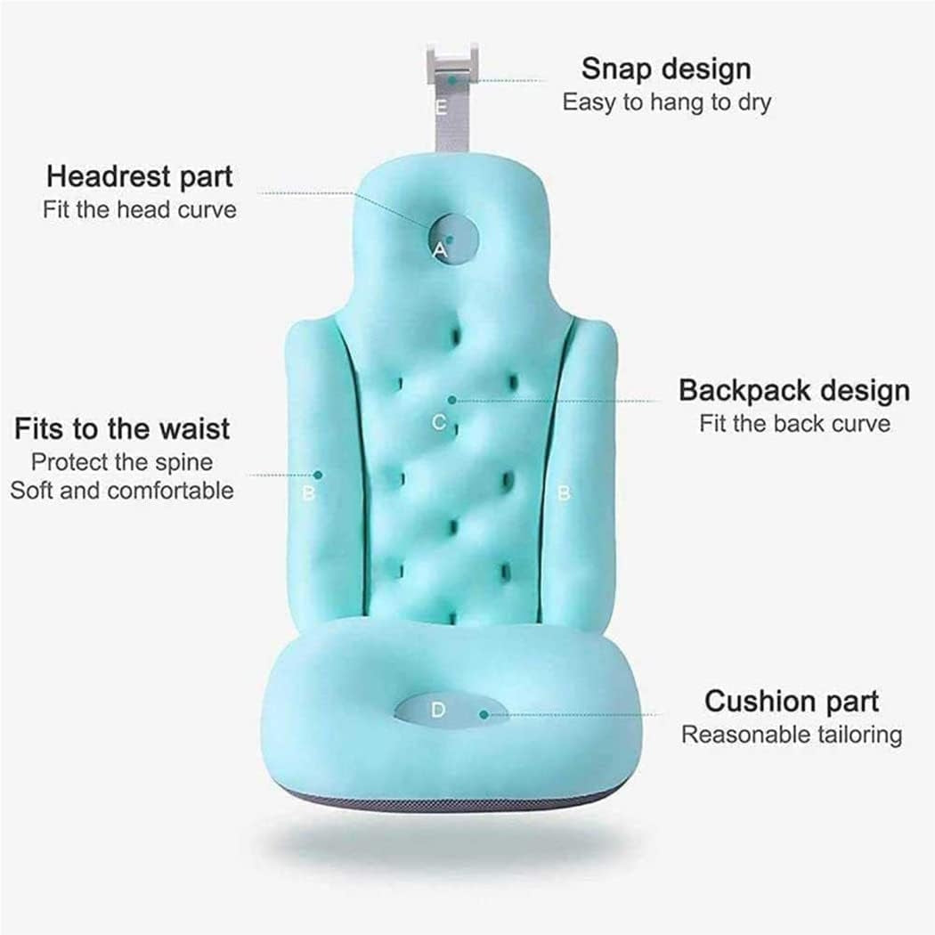 Breathable Quick-Dry Bathtub Cushion for Adults, Soft Support