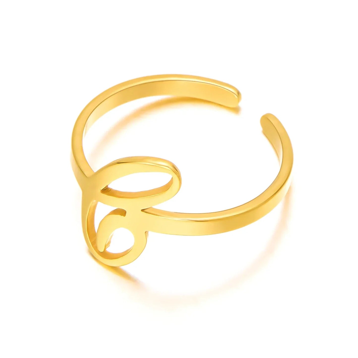 Personalisierter Ring mit Monogramm in Schreibschrift