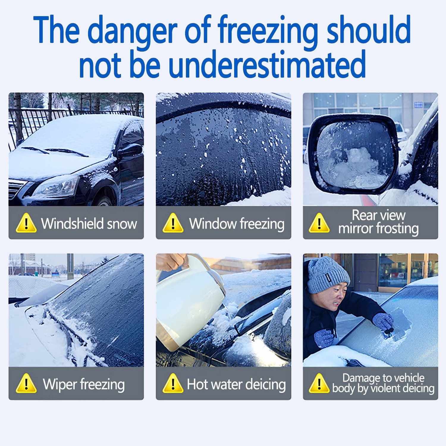 Car Windshield Anti-Freeze Spray – 500ml Safe Material, Easy to Use, Compact & Portable