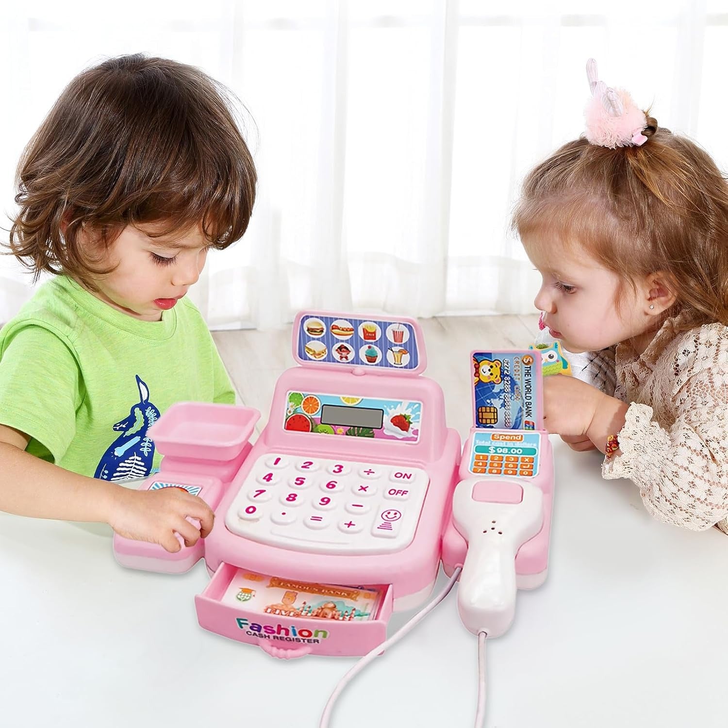 Fun Kids Play Cash Register with Lights and Sounds - Halri