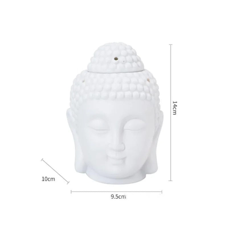 Ceramic Buddha Head Aromatherapy Candle Burner