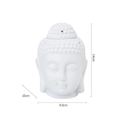 Ceramic Buddha Head Aromatherapy Candle Burner