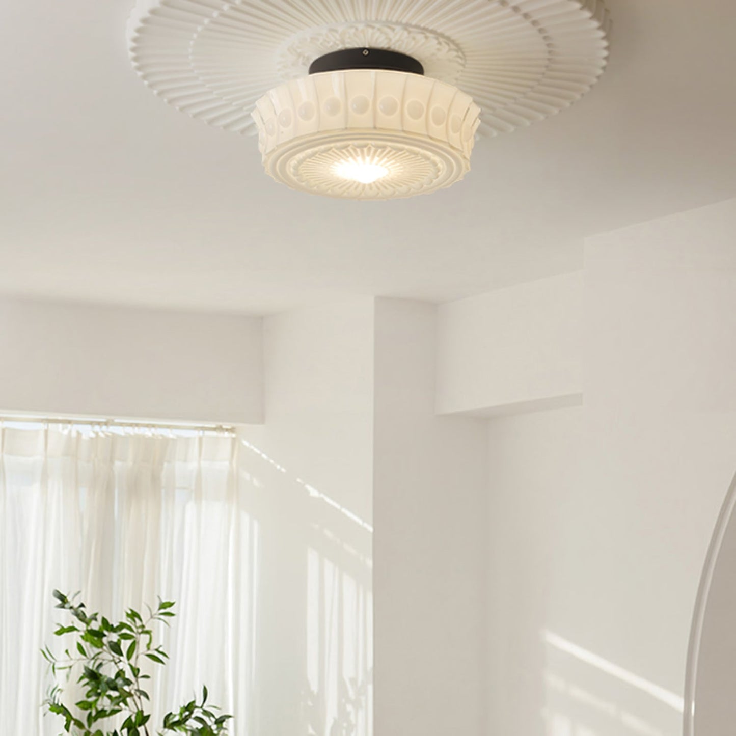 Classic Antique Glass Dome Lamp