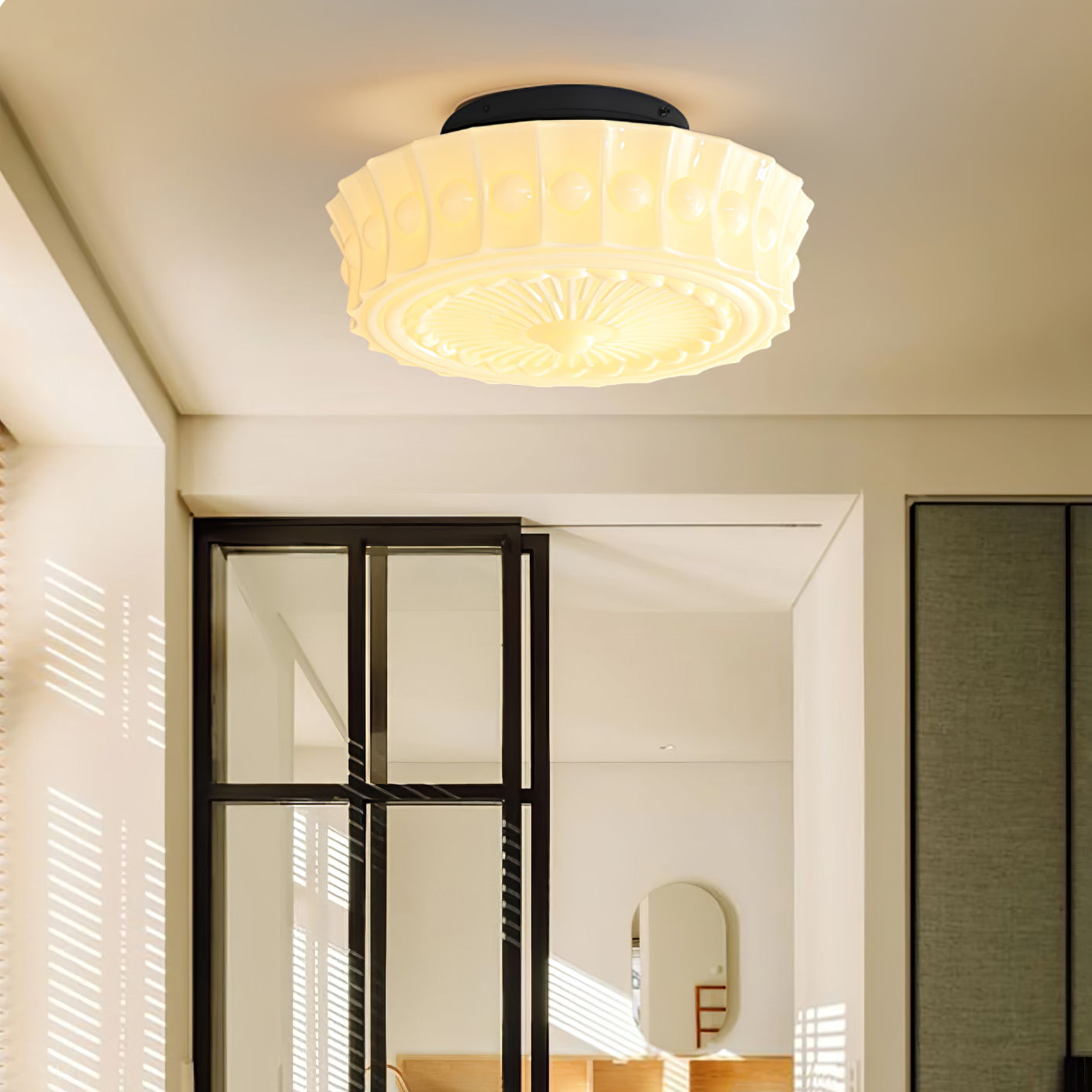 Classic Antique Glass Dome Lamp