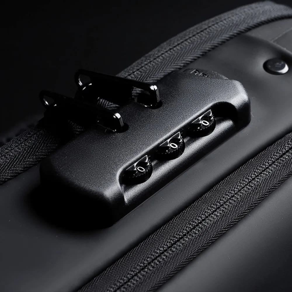Chest Shoulder Crossbody Sling Bag for Men with USB Charging and Anti Theft Design