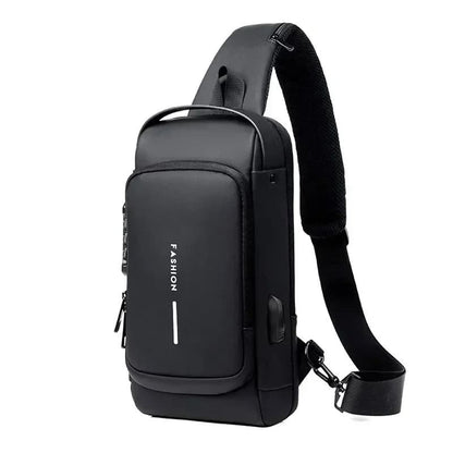 Secure Crossbody Sling Bag for Men with USB Charge Pocket