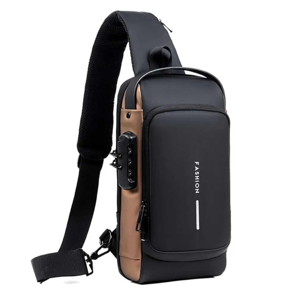 Secure Crossbody Sling Bag for Men with USB Charge Pocket