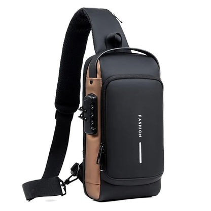 Secure Crossbody Sling Bag for Men with USB Charge Pocket
