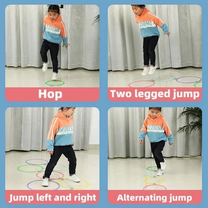 Colorful Jump Rings for Outdoor Games and Physical Activity Play