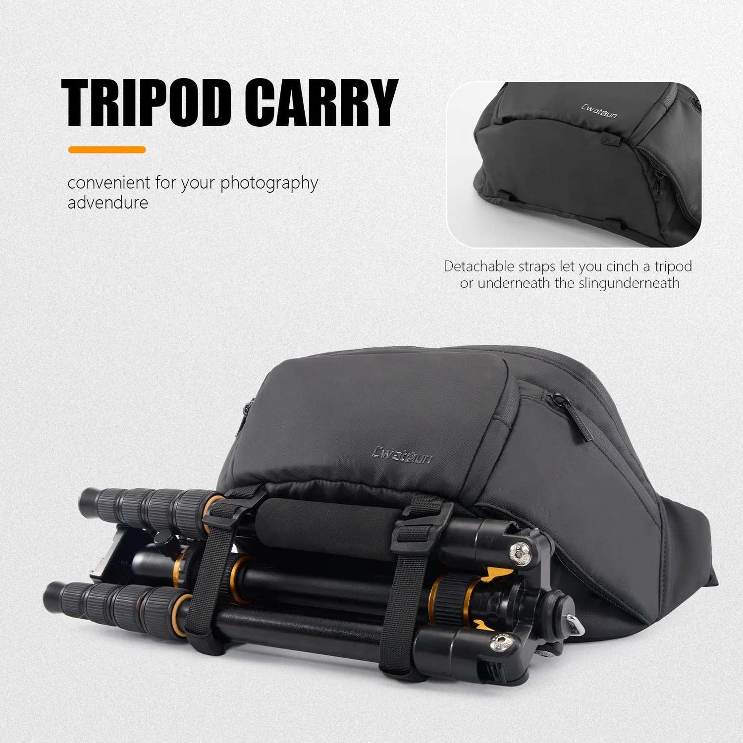 Compact Waterproof Camera Bag for Outdoor Use Crossbody, Sling, and Waist Bag