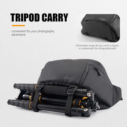 Compact Waterproof Camera Bag for Outdoor Use Crossbody, Sling, and Waist Bag