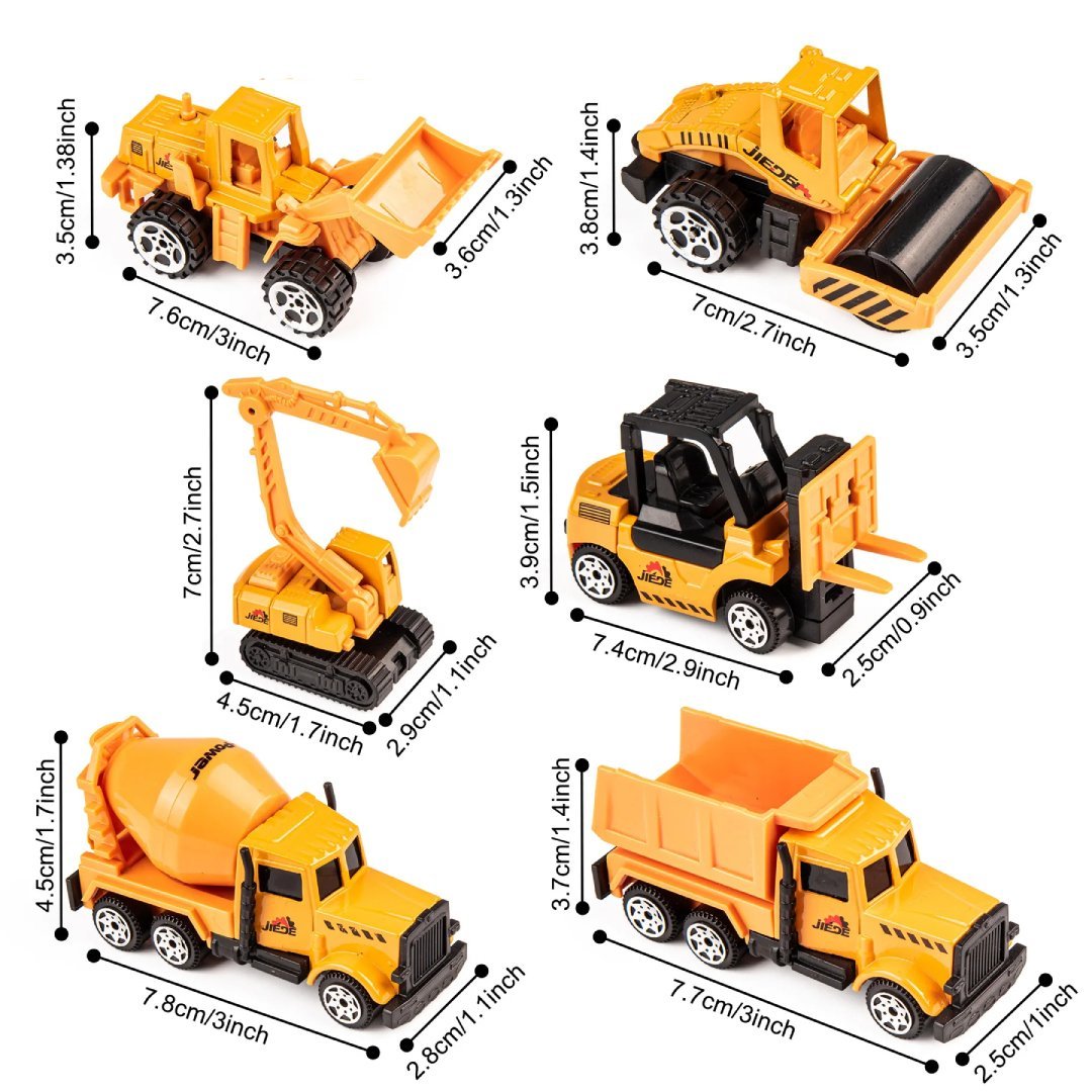 Construction Vehicles Toy, STEM Learning & Imaginative Play, Skill-Building, Safe for Ages 3+