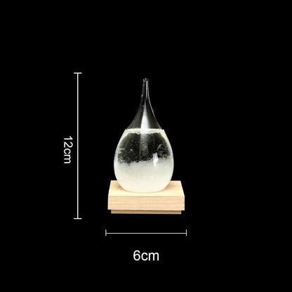 Beautiful Glass Weather Station with Wood Stand