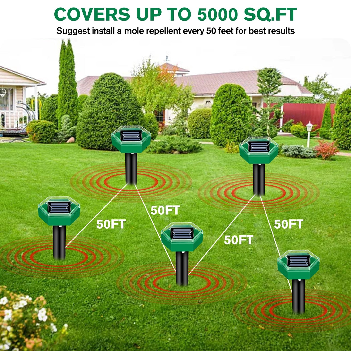 Outdoor Pest Control Mole Repeller 4-Pack