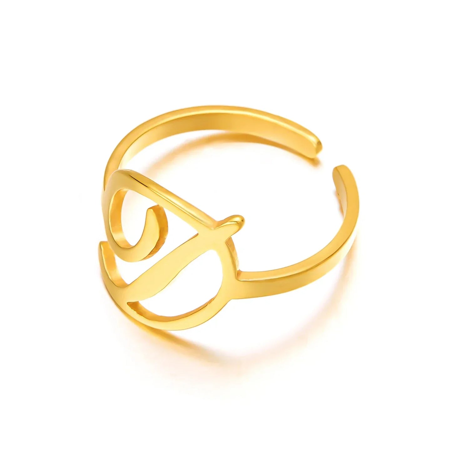 Personalisierter Ring mit Monogramm in Schreibschrift