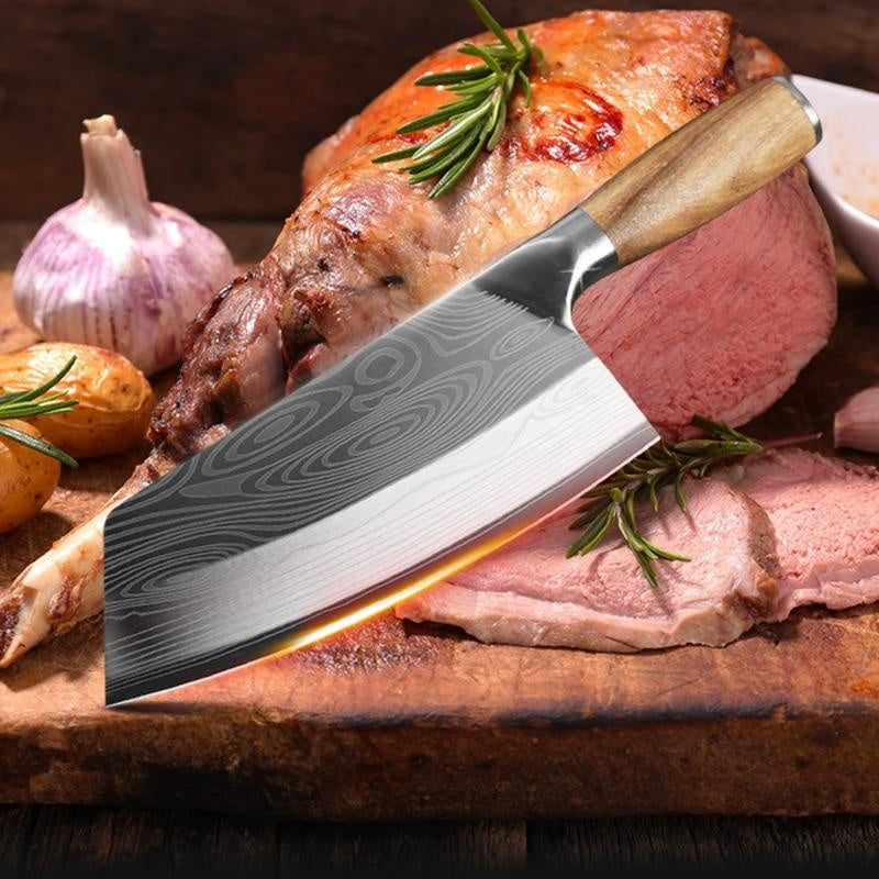 Sharp Damascus Kitchen Cleaver Knife - Halri