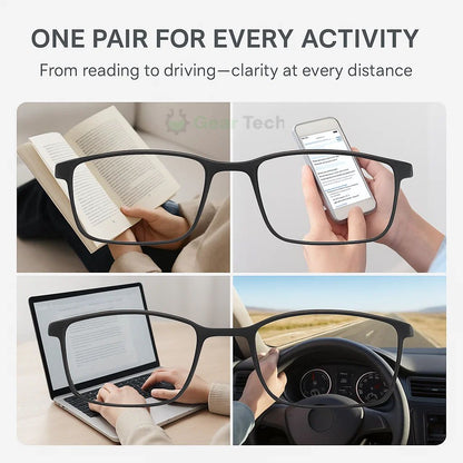 Anti Glare Progressive Eyeglasses with Comfort Fit