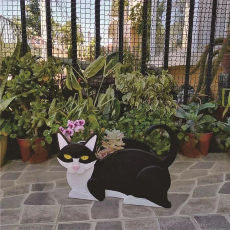 Niedliches Katzen-Pflanztopf-Set