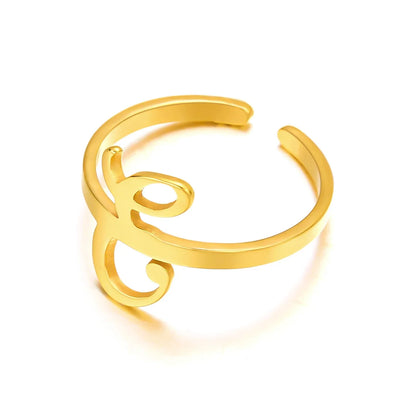 Personalisierter Ring mit Monogramm in Schreibschrift