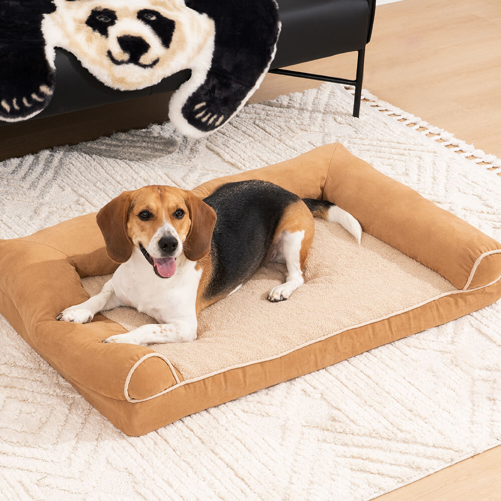 Plush Orthopedic Faux Suede Pet Bed
