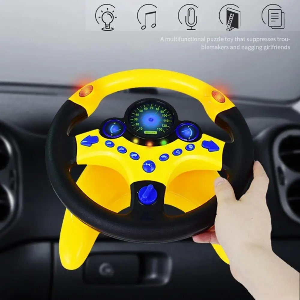 Fun Learning Car Steering Wheel Toy with Lights Sounds