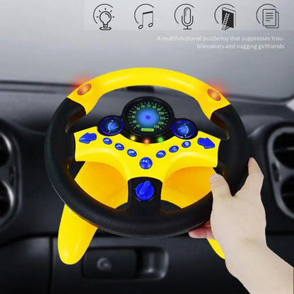 Fun Learning Car Steering Wheel Toy with Lights Sounds