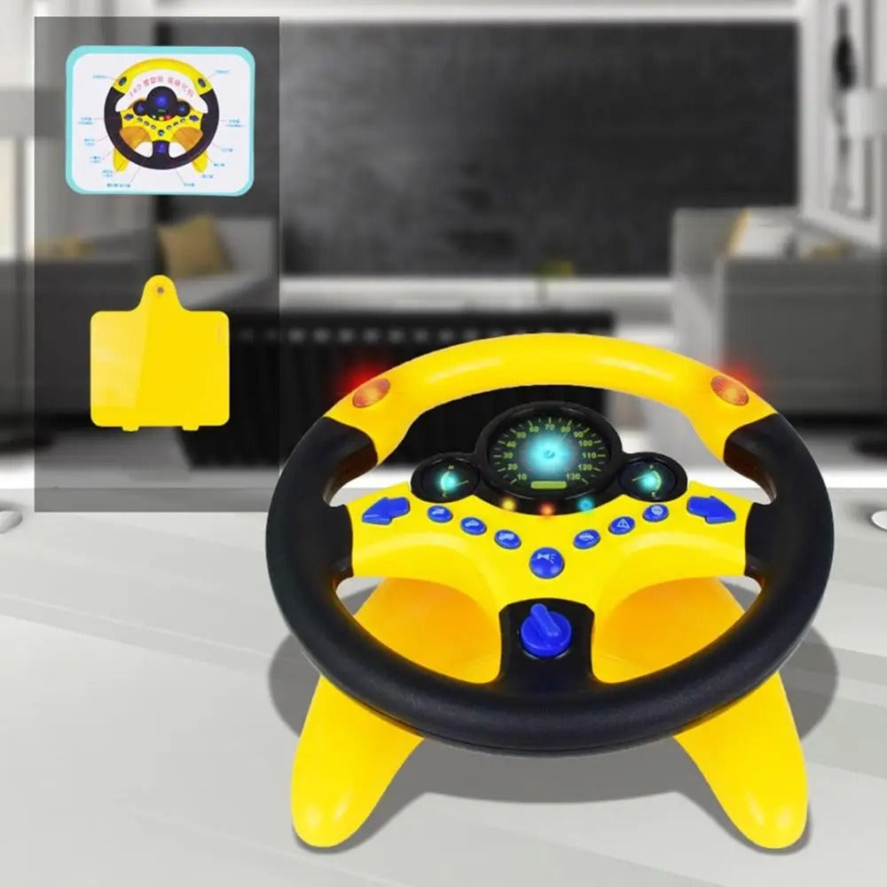 Fun Learning Car Steering Wheel Toy with Lights Sounds