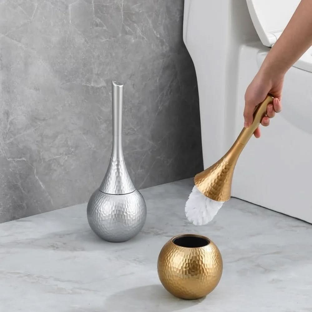 Elegant Gold Toilet Brush with Ergonomic Handle and Stylish Holder – Durable Bathroom Accessory for Modern Decor 5