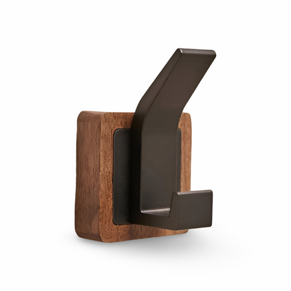 Stylish Wooden Wall Coat Rack with Adjustable Hooks - Halri