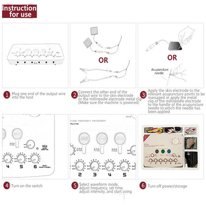 EMS Electroacupuncture Therapy Device with 6-Channel Muscle Stimulation