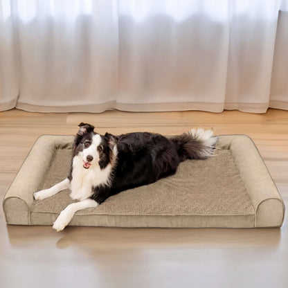 Plush Orthopedic Faux Suede Pet Bed