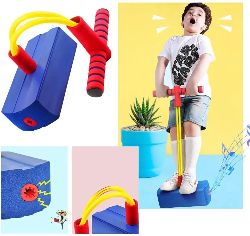 Foam Pogo Jumper Toy with Fun Sound Effect Compact and Portable Safe for Ages 3+