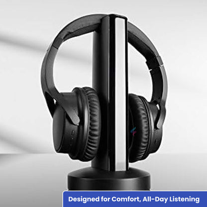 Cordless TV Headphones with Noise Cancelling Comfort Fit