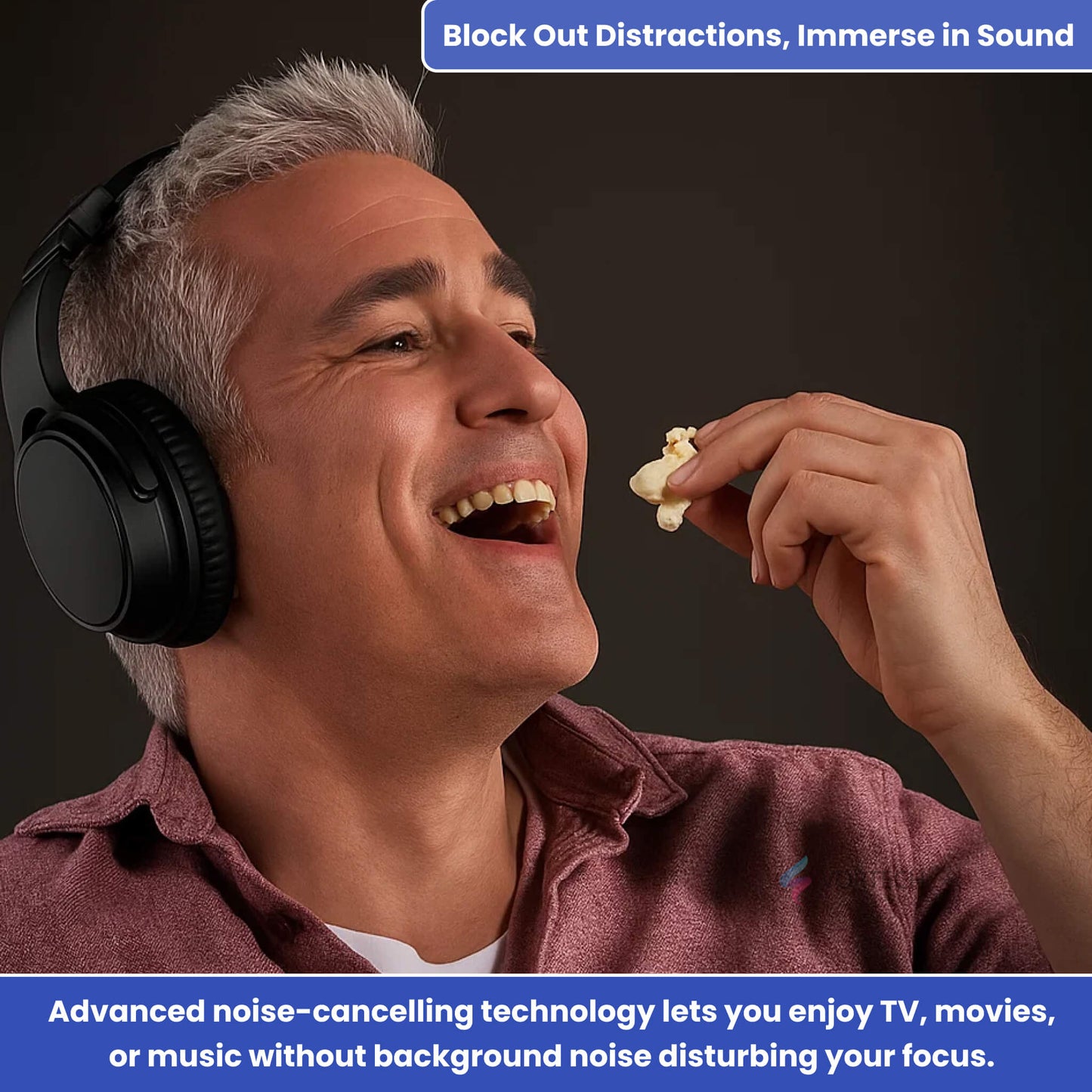Cordless TV Headphones with Noise Cancelling Comfort Fit