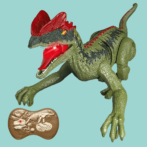Fun Interactive RC Dino Toy with Lights and Sounds - Halri