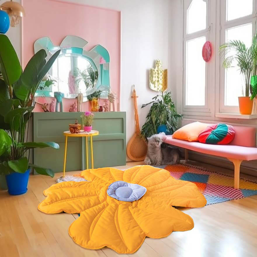 Large Floral Pet Throw Blanket