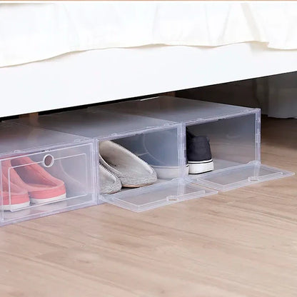 6 Pack Clear Stackable Shoe Storage Containers