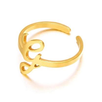 Personalisierter Ring mit Monogramm in Schreibschrift