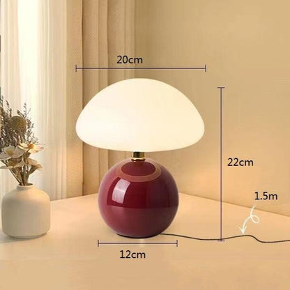 Simple Vintage Fungi Desk Lamp Soft Lighting