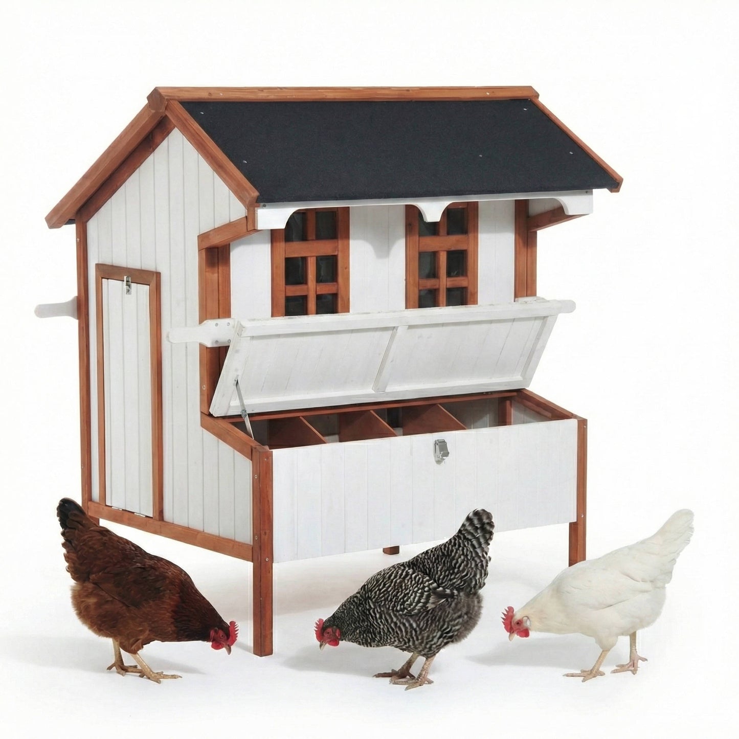 Big Backyard Chicken Coop With Run And Door - Halri