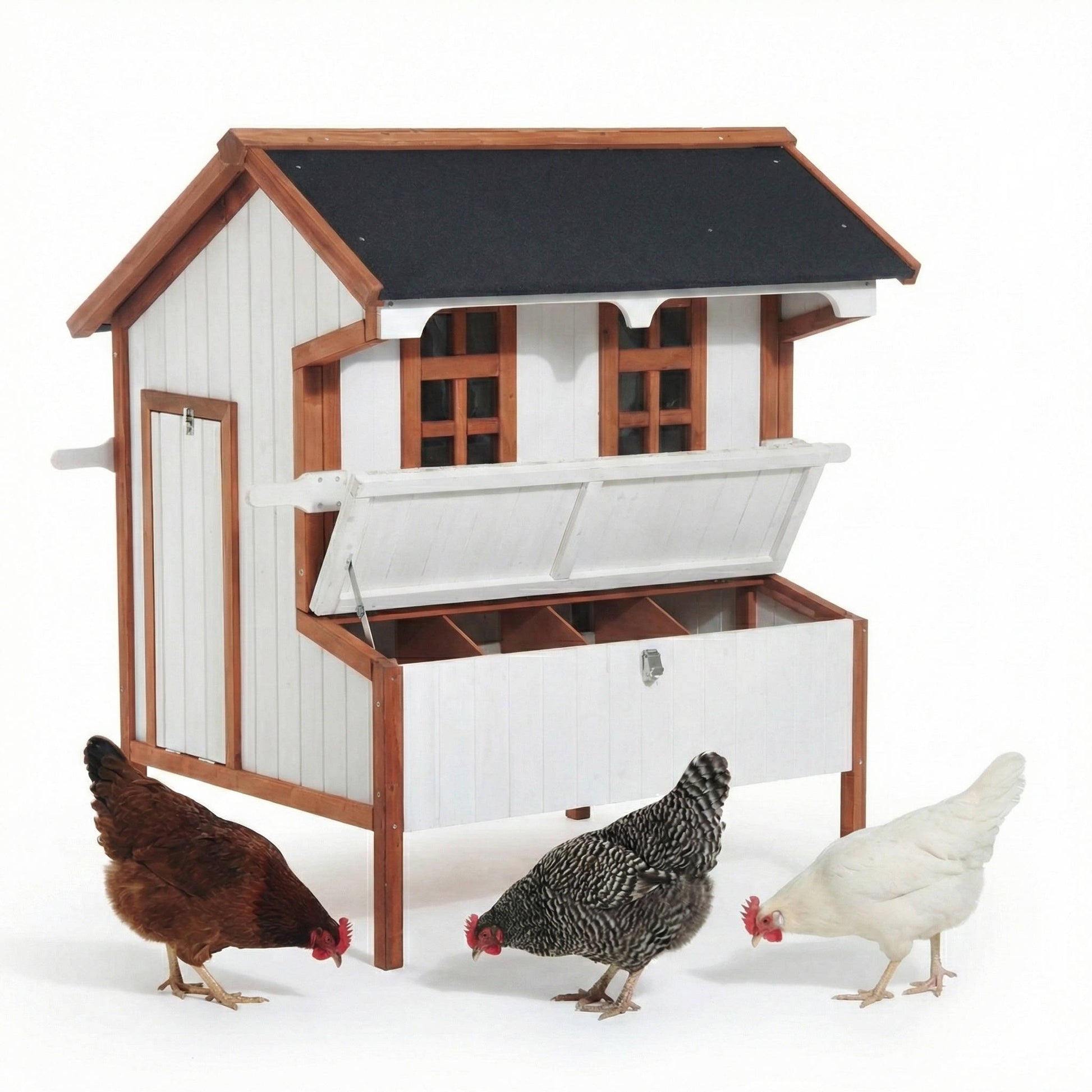 Big Backyard Chicken Coop With Run And Door - Halri
