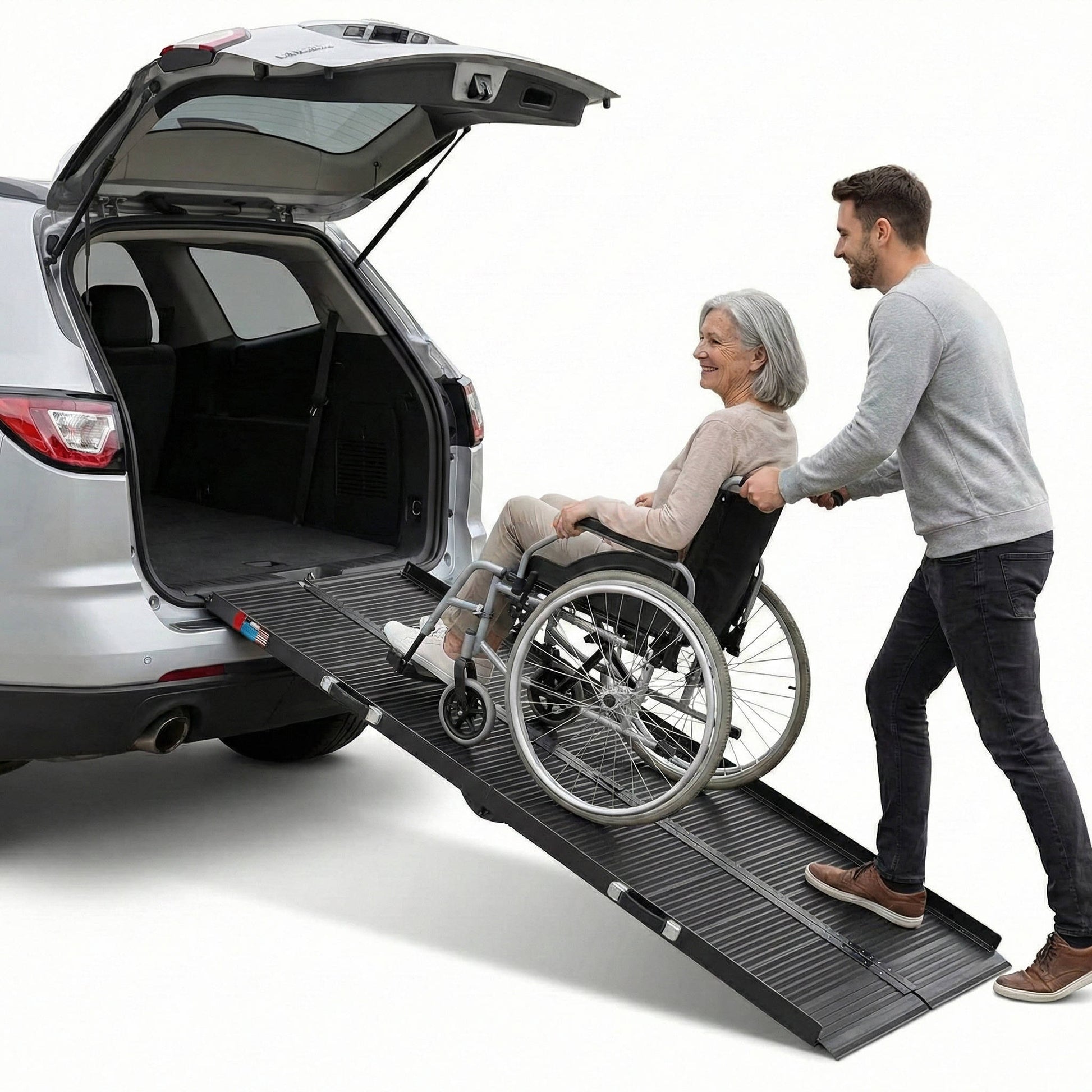 Compact Lightweight Folding Ramp Non-Slip 600lb Capacity - Halri