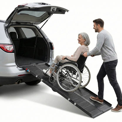 Compact Lightweight Folding Ramp Non-Slip 600lb Capacity - Halri