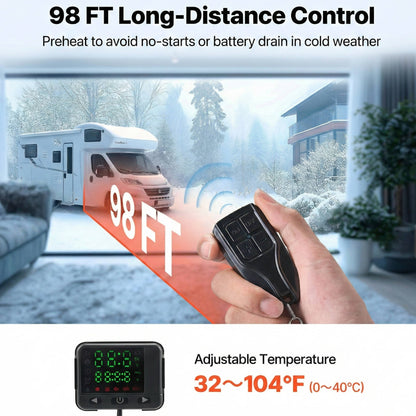 Portable 8KW 12V 24V Digital RV Heater with Remote