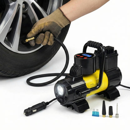 Powerful Compact Car Tire Inflator Compressor - Halri