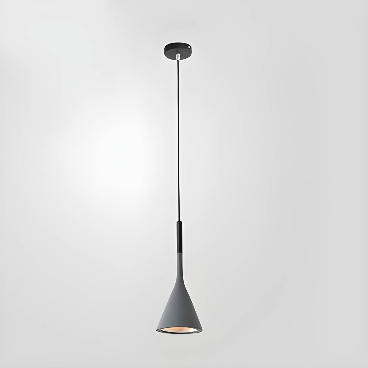 Nordic Black Pendant Light in Minimalist Cone Design