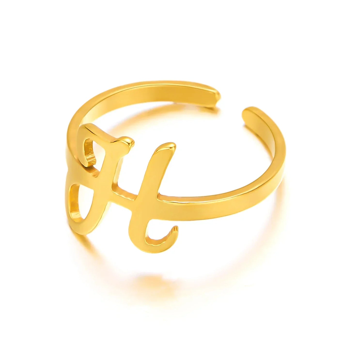 Personalisierter Ring mit Monogramm in Schreibschrift