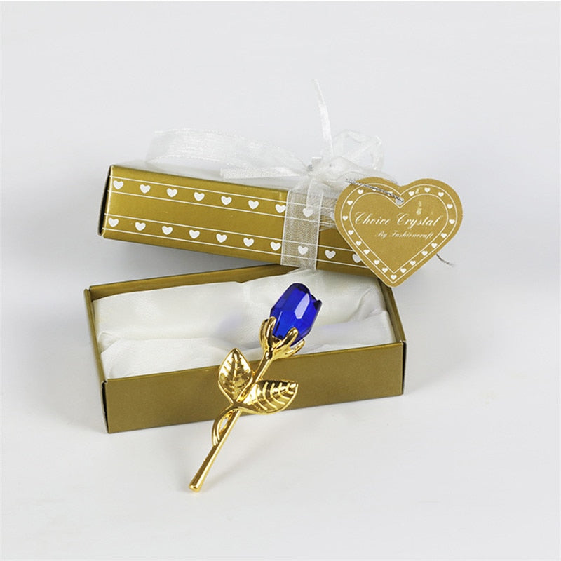 Wunderschöne Kristallrose in Geschenkbox