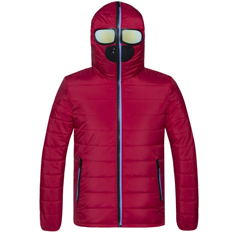 Warmer Kapuzenparka mit Gesichtsmaske und Schutzbrille
